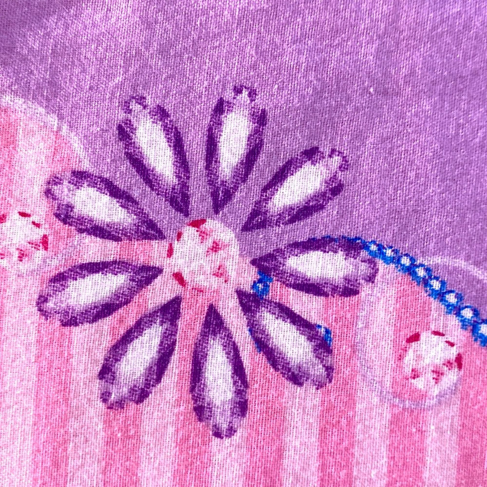Disney Princesses pink and purple twin top sheet